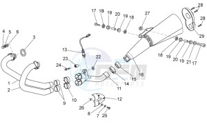 Griso V 8V 1200 drawing Exhaust unit