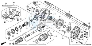 TRX500FPMD TRX500FPM Australia - (U) drawing REAR FINAL GEAR