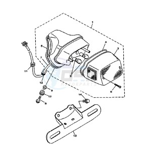 XV DX VIRAGO 535 drawing TAILLIGHT