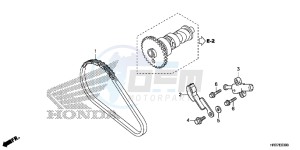 TRX420TM1G TRX500FA Europe Direct - (ED) drawing CAM CHAIN/TENSIONER