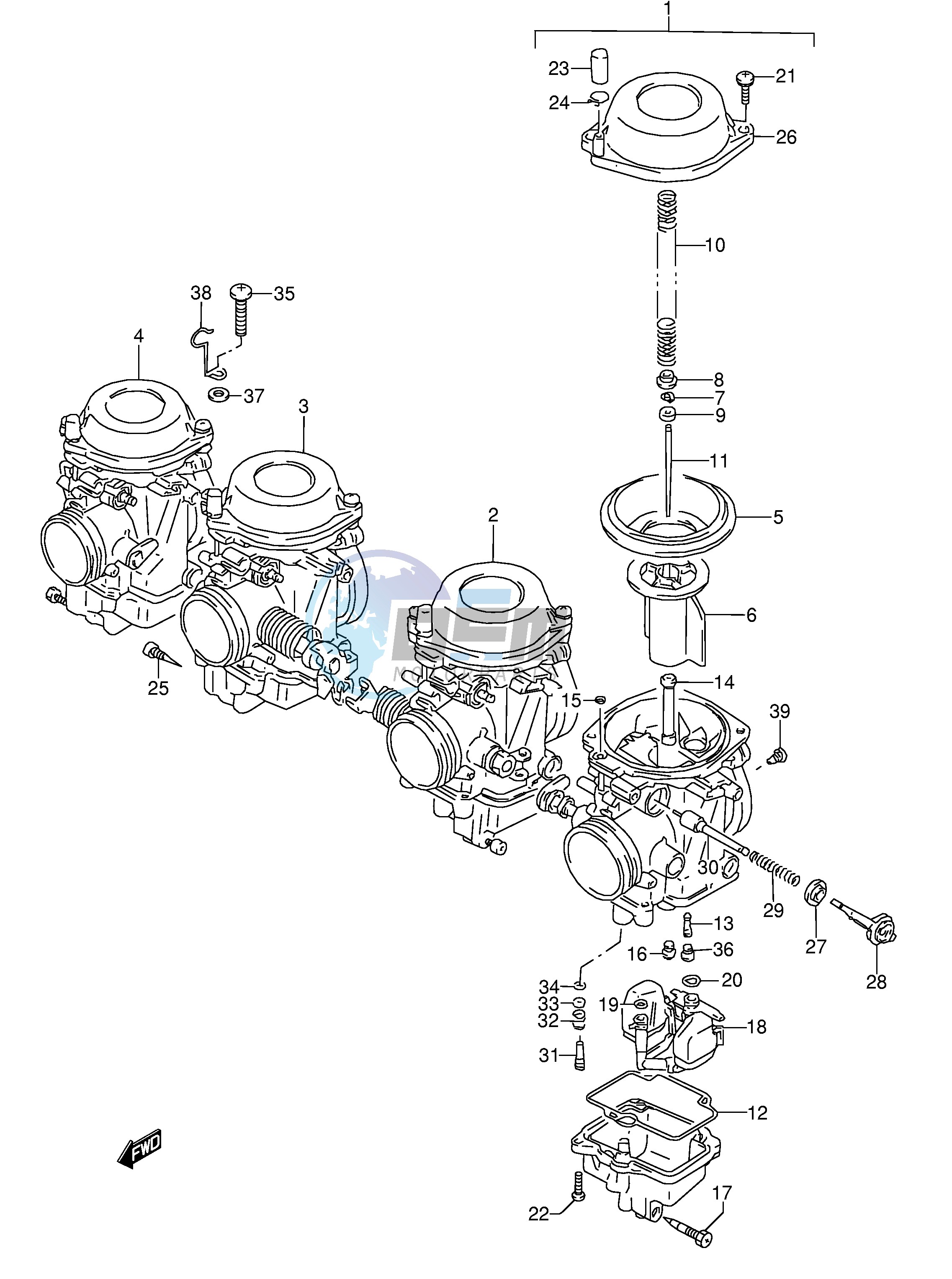 CARBURETOR (GSX600FU2R FU2S E22)