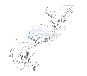 YZ 85 drawing EXHAUST