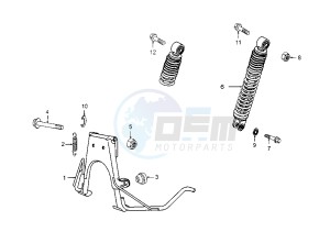 TREKKER - 50 cc drawing REAR SUSPENSION STAND