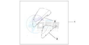 CBR600FR drawing WINDSHIELD