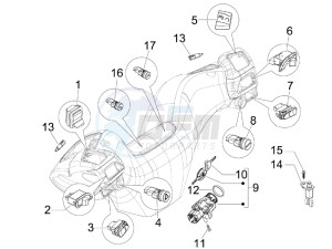 MP3 125 ie Touring drawing Selectors - Switches - Buttons