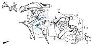 CBR600RR9 UK - (E / MK) drawing LOWER COWL (R.) (CBR600RR9,A/RA9,A)