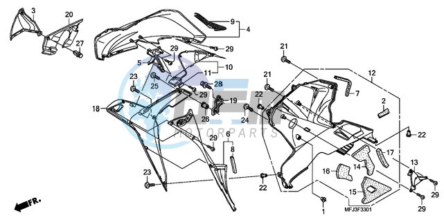 LOWER COWL (R.) (CBR600RR9,A/RA9,A)