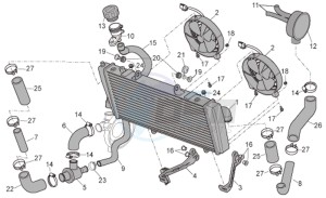 RSV 1000 Tuono drawing Cooling system