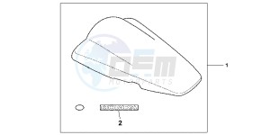 CBR125RWB CBR125RW E drawing REAR SEAT COWL