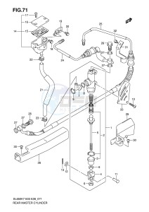 DL650 (E3-E28) V-Strom drawing REAR MASTER CYLINDER (DL650AK7 AK8 AK9 AL0)