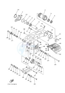 YFZ450R YFZ45YSSH YFZ450R SPECIAL EDITION (BW26) drawing REAR ARM