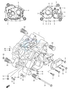 LT-F250 (E3-E28) drawing CRANKCASE (MODEL K2)