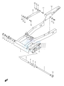 GSX600F (E2) Katana drawing REAR SWINGING ARM