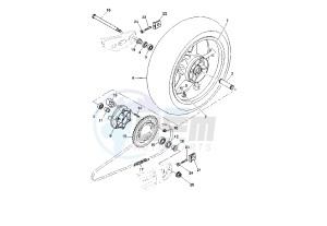 MT-03 660 drawing REAR WHEEL