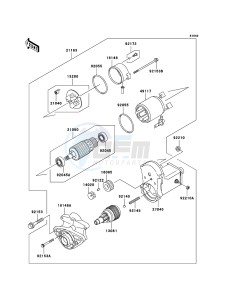 MULE 3010 TRANS 4x4 DIESEL KAF950C7F EU drawing Starter Motor