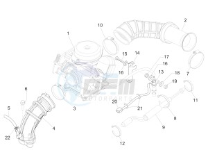 Sprint 50 4T 4V (NAFTA) drawing Carburettor, assembly - Union pipe