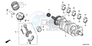 CB600FD Hornet 3ED drawing CRANKSHAFT/ PI STON