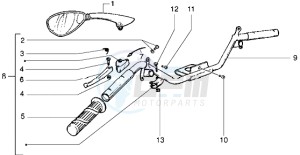 ET4 125 drawing Handlebars component parts LH