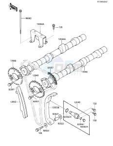 ZL 900 A [ELIMINATOR] (A1-A2) [ELIMINATOR] drawing CAMSHAFTS_CHAIN_TENSIONER