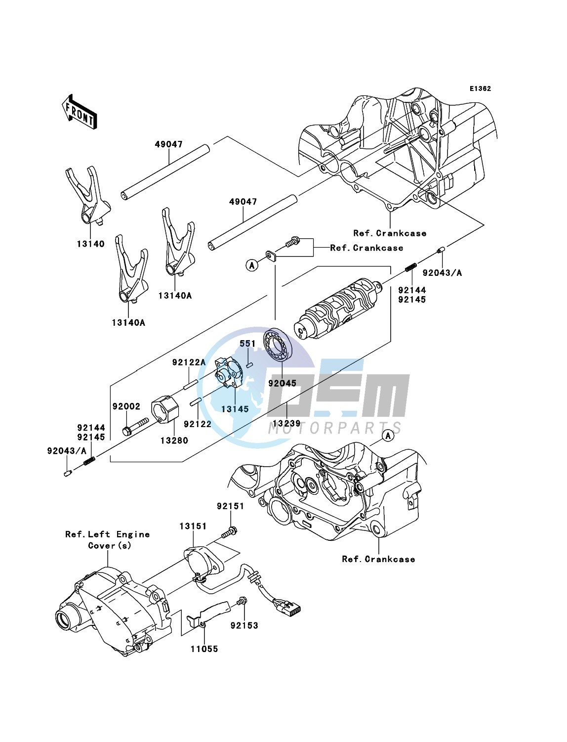 Gear Change Drum/Shift Fork(s)