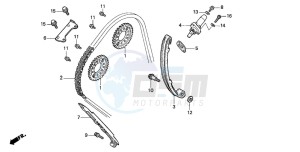 CBR600FS drawing CAM CHAIN/TENSIONER