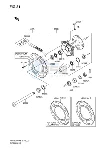 RM-Z250 (E24) drawing REAR HUB