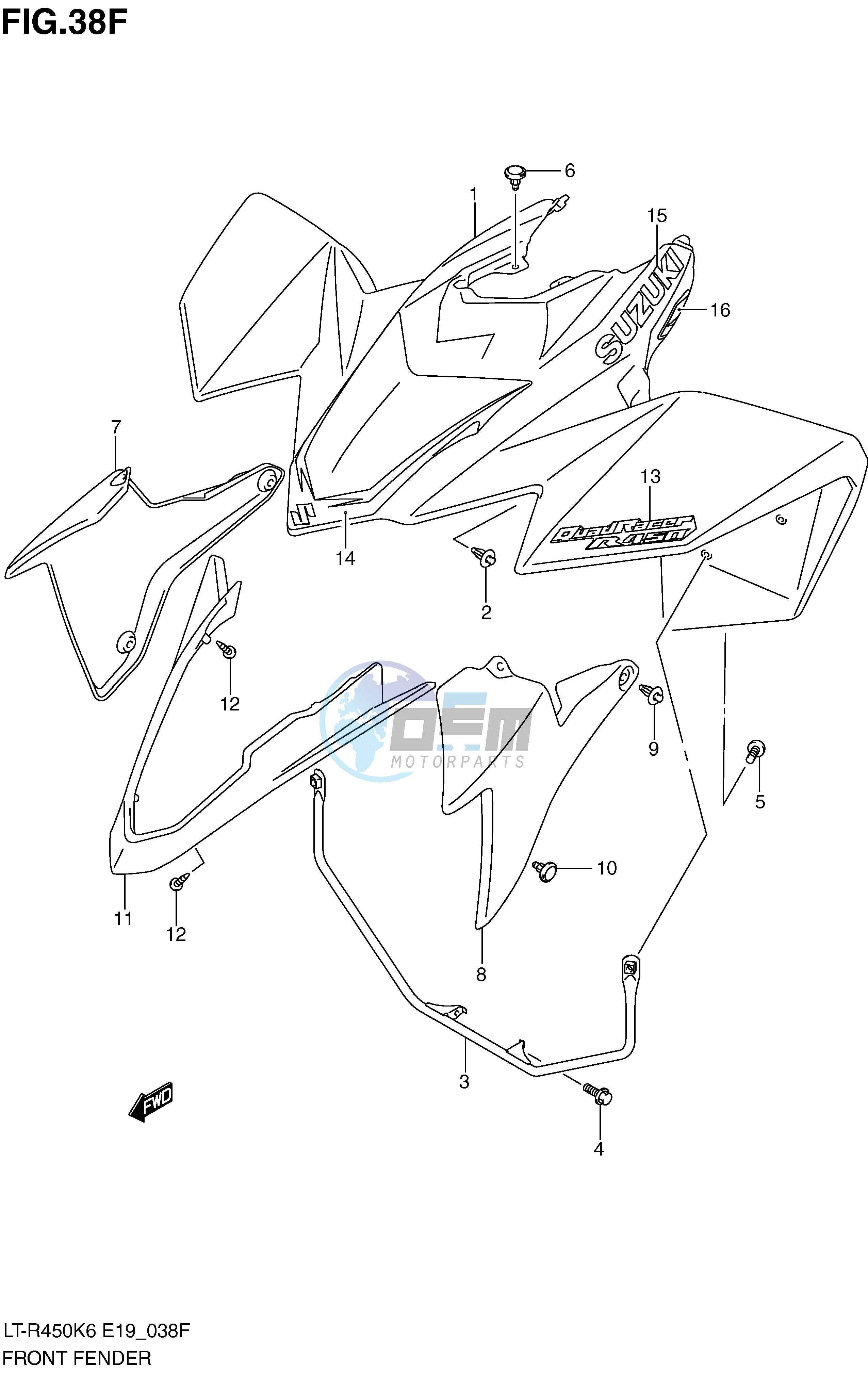 FRONT FENDER (LT-R450L0)