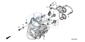 CB600F39 Australia - (U / ST) drawing HEADLIGHT