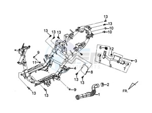 X'PRO 50 (45 KM/H) (AE05W4-EU) (L4-M1) drawing FRAME BODY - ENGINE MOUNT / X'PRO 50 (45 KM/H) (AE05W4-EU) (L4-M1)