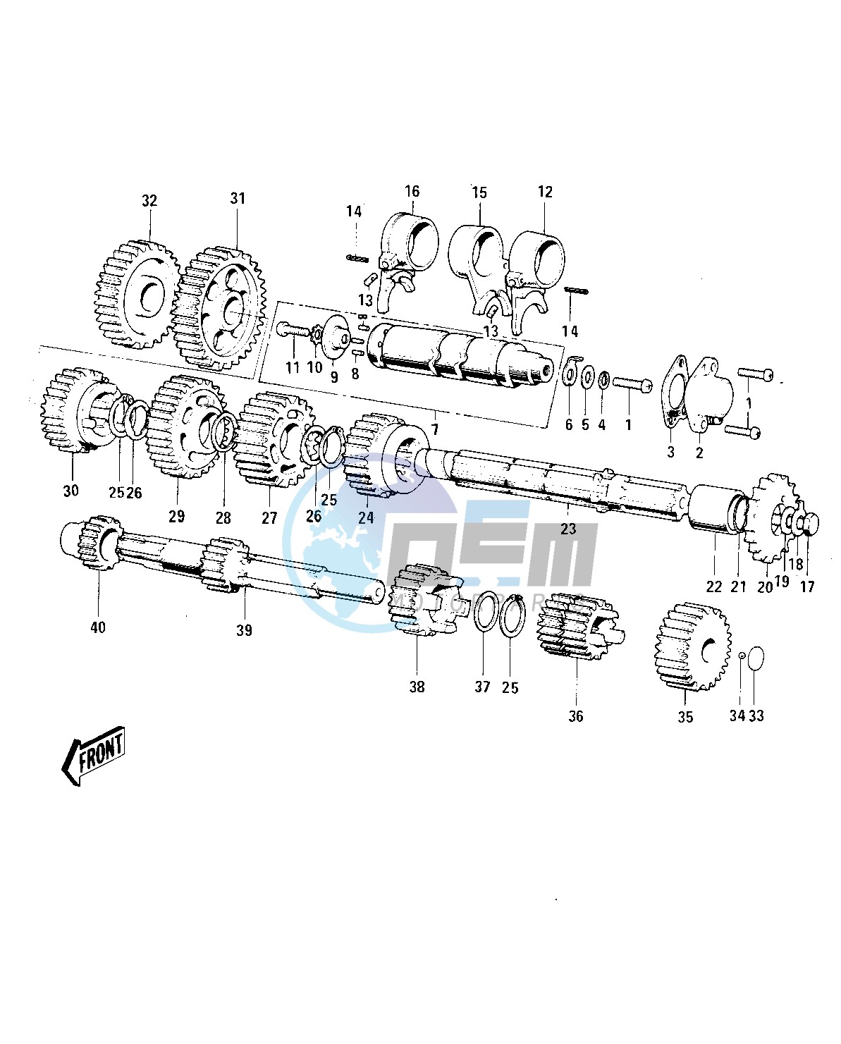 TRANSMISSION_CHANGE DRUM -- 74-75 MC1M_MC1M-A- -