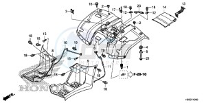 TRX250TMH Europe Direct - (ED) drawing REAR FENDER