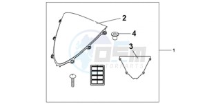 CBR1000RR9 France - (F / MK) drawing WINDSCREEN CLEAR