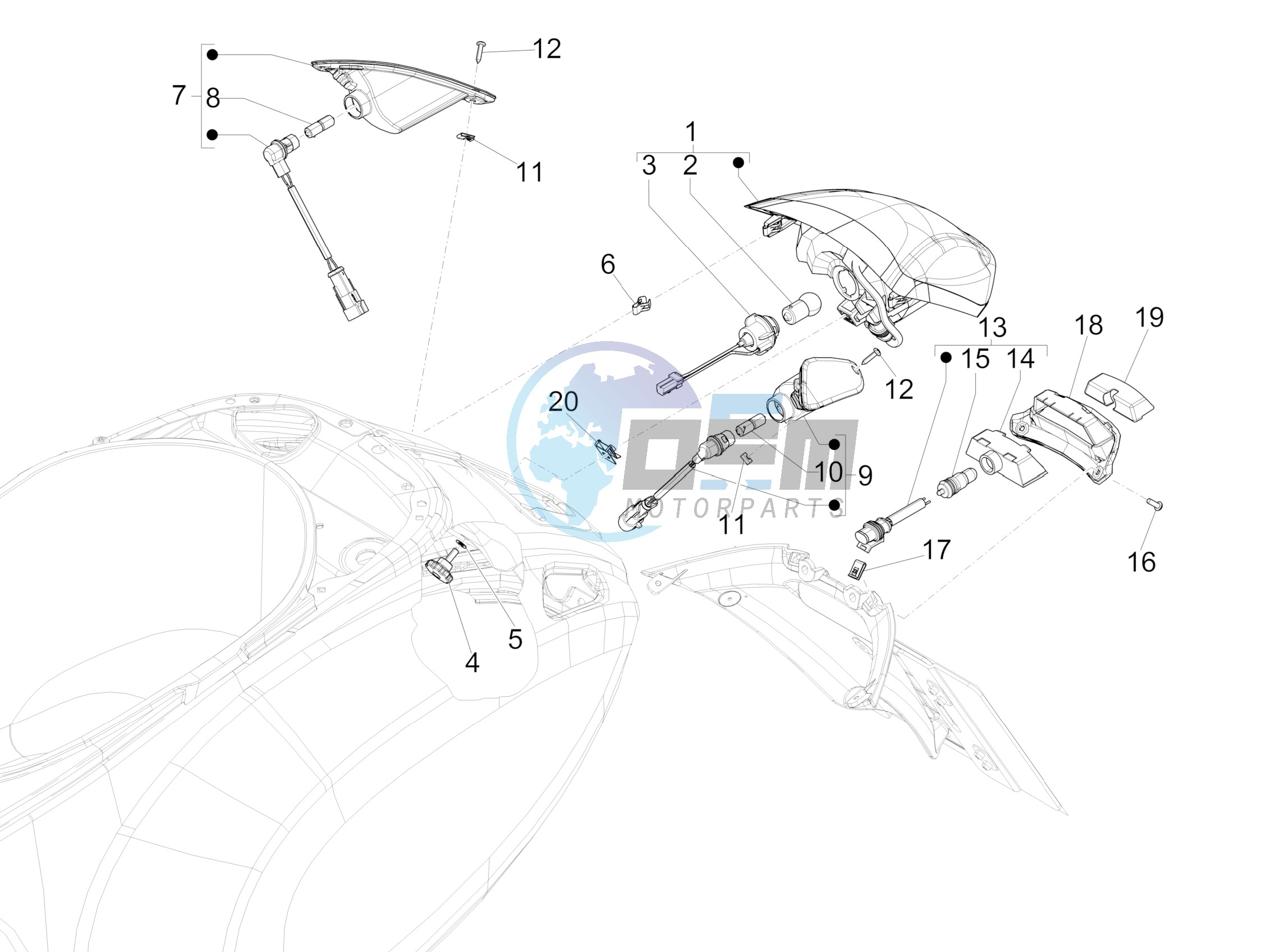 Rear headlamps - Turn signal lamps