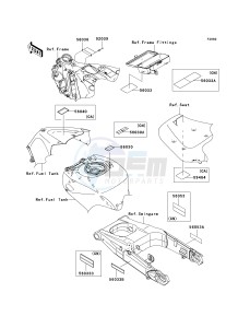 ZX 1400 A [NINJA ZX-14] (A6F-A7FA) A7FA drawing LABELS