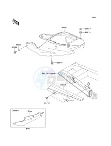 ZX 600 J [ZZR600] (J4) J4 drawing SIDE COVERS_CHAIN COVER