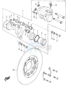 KZ 650 B (B1-B3) drawing FRONT BRAKE