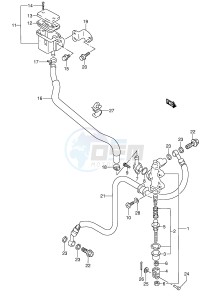 GSX-R1100W (E28) drawing REAR MASTER CYLINDER (MODEL P R)