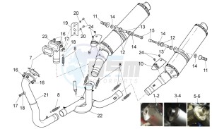 RSV 1000 Tuono drawing Exhaust pipe