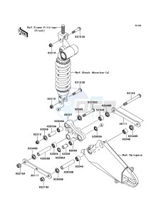 NINJA ZX-6R ZX600RBF FR GB XX (EU ME A(FRICA) drawing Suspension