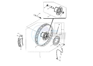 DT R - DT RSM 50 drawing FRONT WHEEL ENDURO