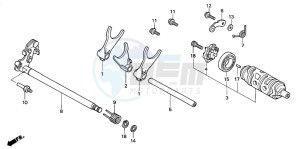 VTR1000SP VTR1000SP-2 drawing GEARSHIFT DRUM