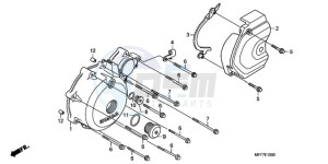 XL700VA9 UK - (E / ABS MKH) drawing LEFT CRANKCASE COVER