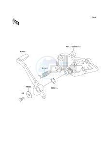 EX 500 D [NINJA 500R] (D6F-D9F) D8F drawing BRAKE PEDAL_TORQUE LINK