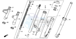 CM125C drawing FRONT FORK