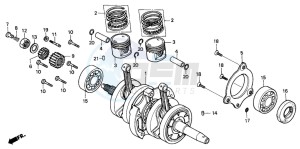 CB250P drawing CRANKSHAFT/PISTON