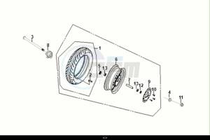 ORBIT III 125 (XE12W2-EU) (E5) (M1) drawing FRONT WHEEL