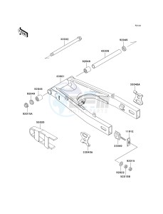 EX 500 D [NINJA 500R] (D10-D12) [NINJA 500R] drawing SWINGARM