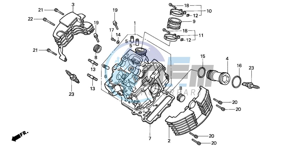 CYLINDER HEAD (FRONT) (VT1100CV/CW/C2)