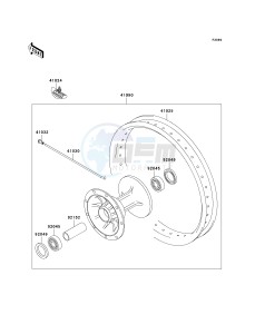 KX 125 M (M1) drawing OPTIONAL PARTS-- 20IN FRONT WHEEL- -