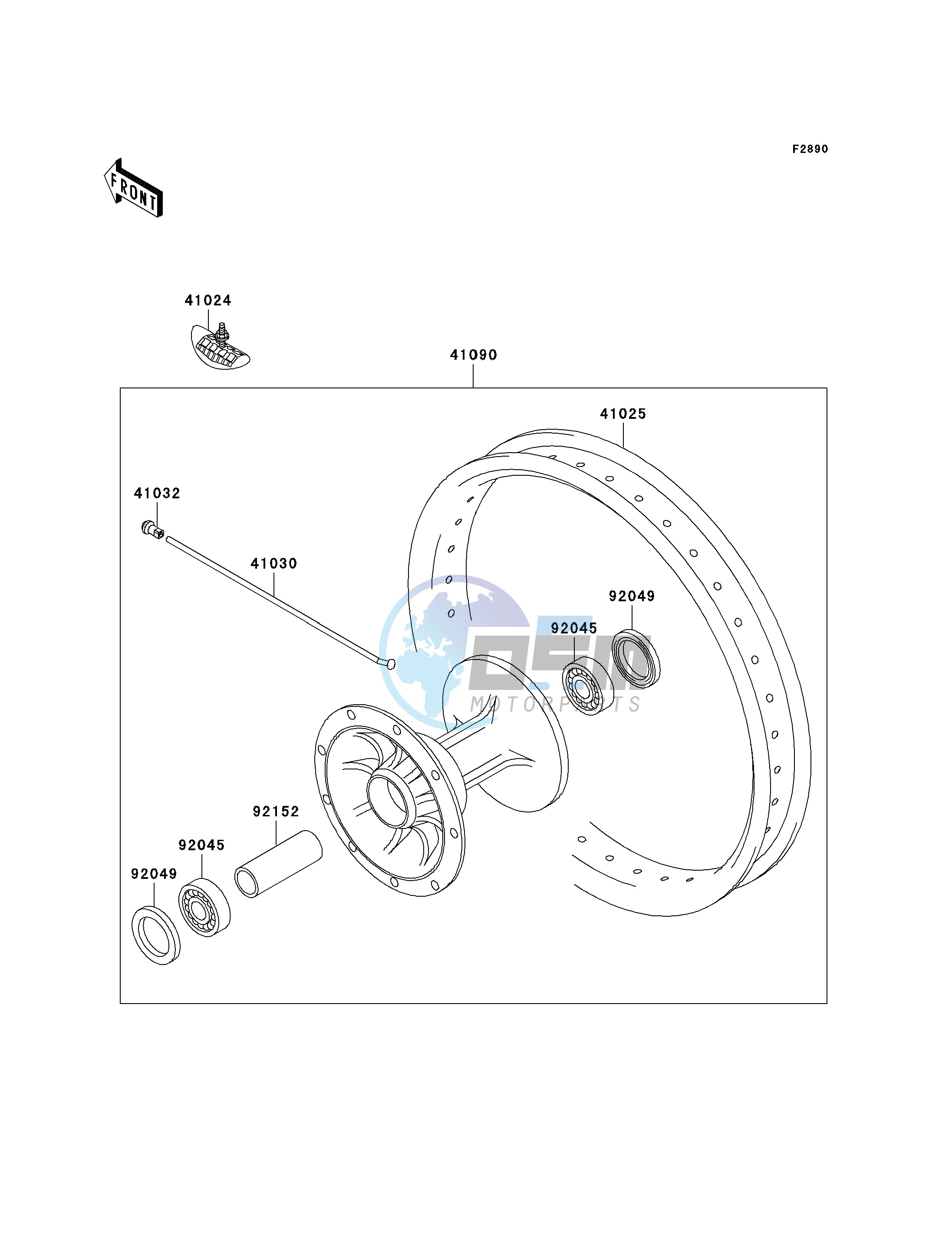 OPTIONAL PARTS-- 20IN FRONT WHEEL- -